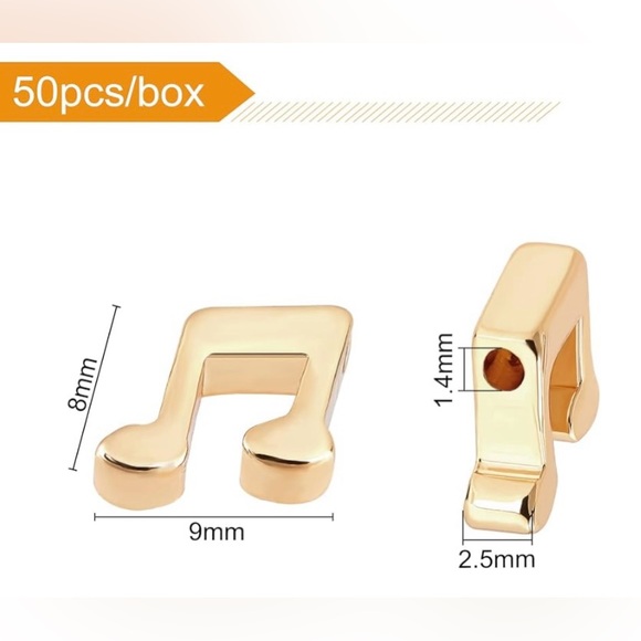 Lot of Gold Jewelry Making Beads and Earring Kit - $35 VALUE - Music Notes - Picture 7 of 16